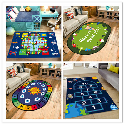 早教中心地垫卡通儿童房卧室跑道游戏幼儿园阅读区地毯绘本馆定制