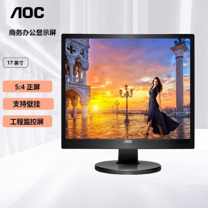 AOC E719SD/BK 17英寸 5:4不闪屏 可壁挂 LED背光商务办公显示器