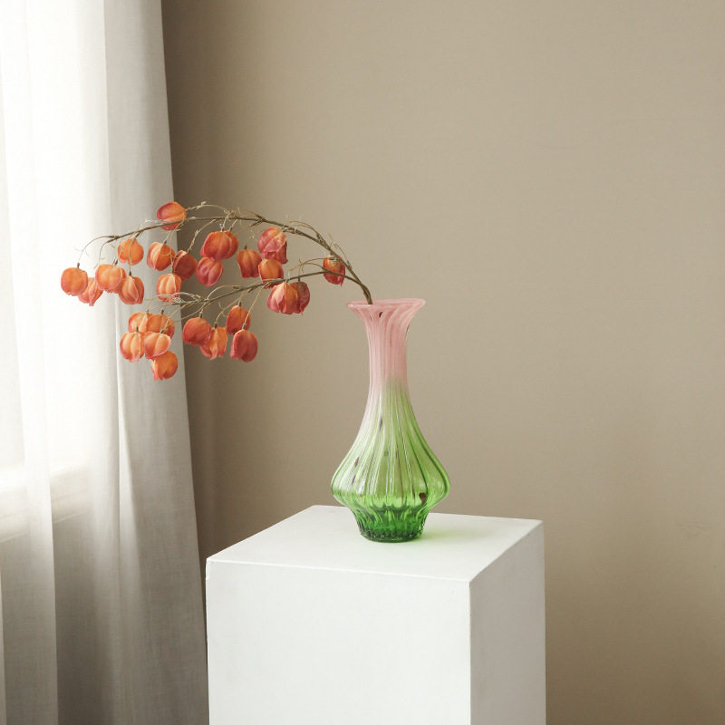 高级感渐变玻璃花瓶摆件轻奢高档客厅桌面水养插花装饰样板间花器,橡塑材料及制品,其他塑料制品,淘宝优惠券,粉丝福利购,淘宝优惠卷