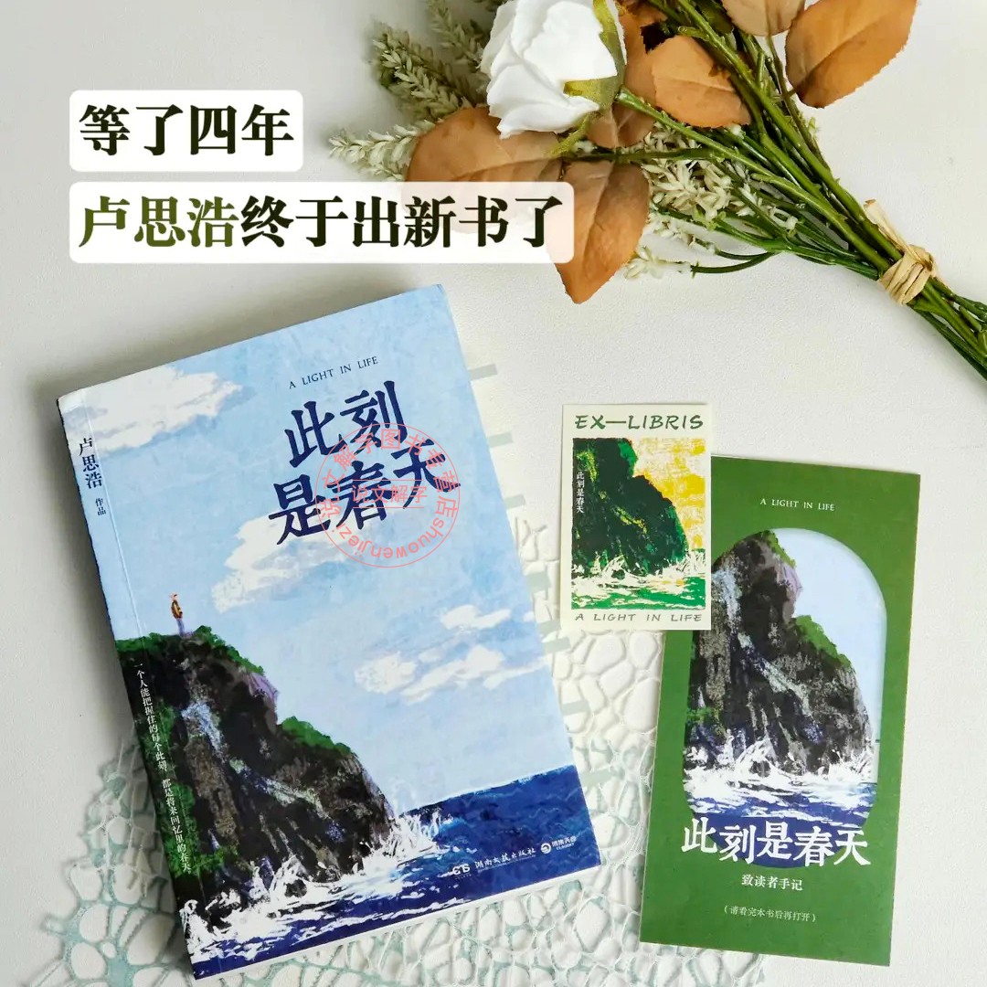 【正版】赠藏书票+致读者手记  此刻是春天 卢思浩2025新书长篇力作  卢思浩的书 中国当代小说 适合迷惘困惑内耗的人看 温暖句子