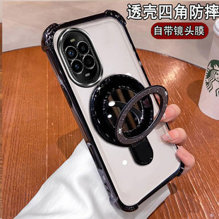 适用华为nova14活力版手机壳男女新款TYR-AL00四角气囊防摔全包huawei自带镜头膜透明硅胶5G简约网红镜子支架