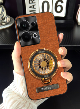 OPPOReno13手机壳新款男PKM110全包防摔镜头oppreno13pro保护磨砂皮套pkk110高档轻奢陀螺支架5g外壳ren0十三