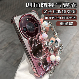 华为荣耀X50手机壳honor x50pro全包防摔ALI-AN00曲面屏X五零GT四角防摔气囊ALP—ANOO创意镜子支架ins轻奢软