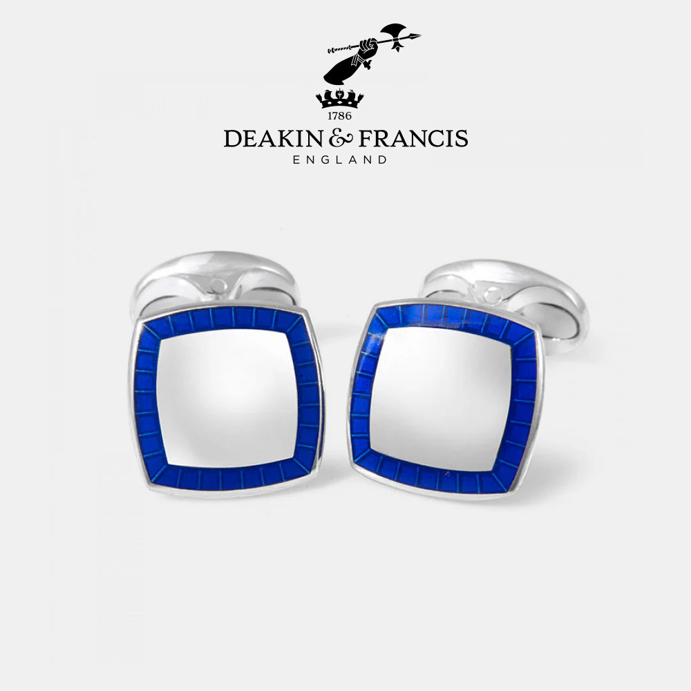 DeakinFrancis男士轻奢袖扣刻字定制 纯银袖口扣简约高级生日礼物