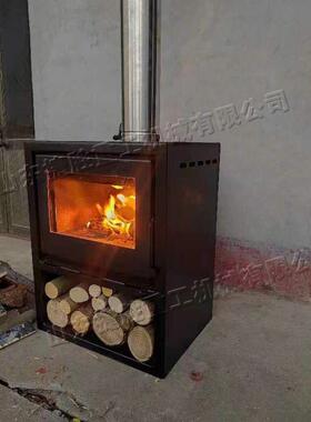 无js-bl-12烟燃木墅真火壁炉 家用客厅室暖内采暖炉 别民宿采壁取