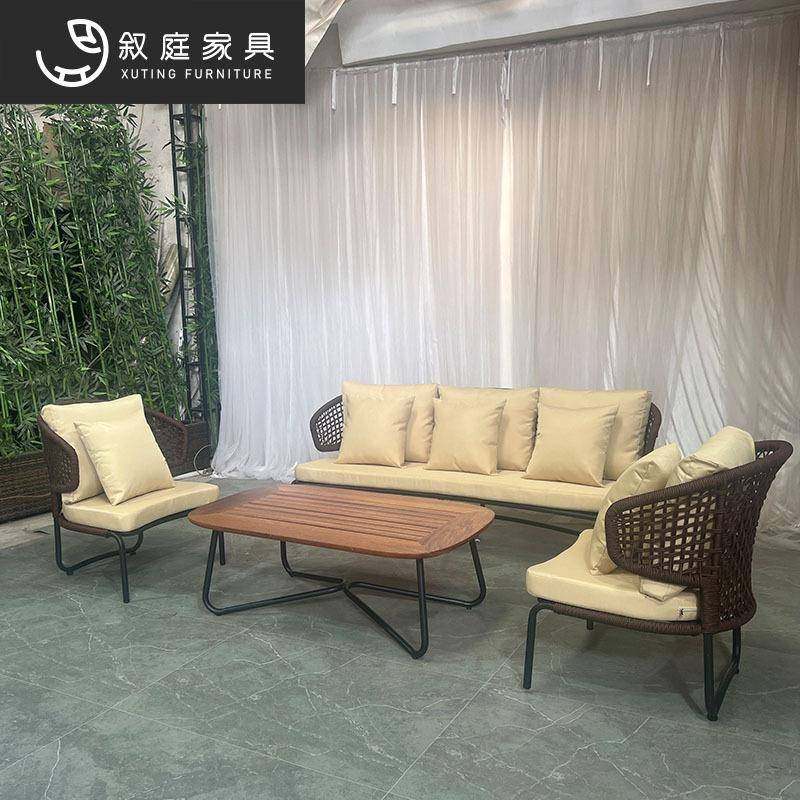 外户藤编沙发庭院内客898厅室外阳台休闲单人藤椅绳沙发茶几组合,住宅家具,户外沙发,淘宝优惠券,粉丝福利购,淘宝优惠卷