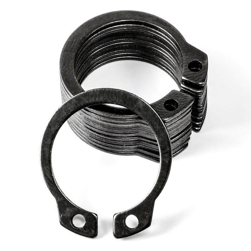 碳钢黑簧色轴挡用C型卡套装弹性轴用盒装跨境外卡圈簧挡圈DIN471