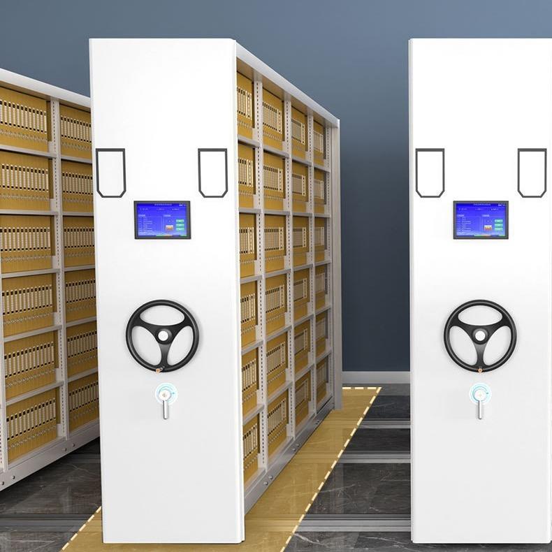 加工定制可移动密集架高硬手全钢柜加度厚钢e-3板任意尺摇寸来规