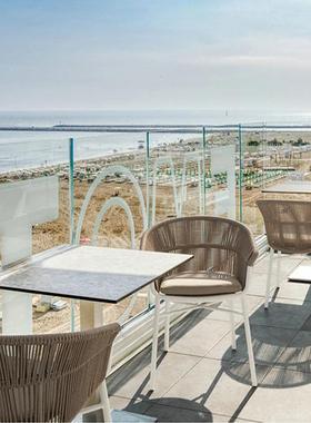 户外轻桌椅装藤奢椅庭院套花园HZ-00129酒店咖啡厅奶茶店椅子桌子