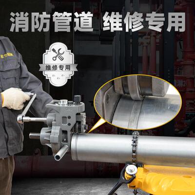 手动槽铝压机消防管道维IHR修槽手摇式沟槽机镀锌钢管管滚机GR6