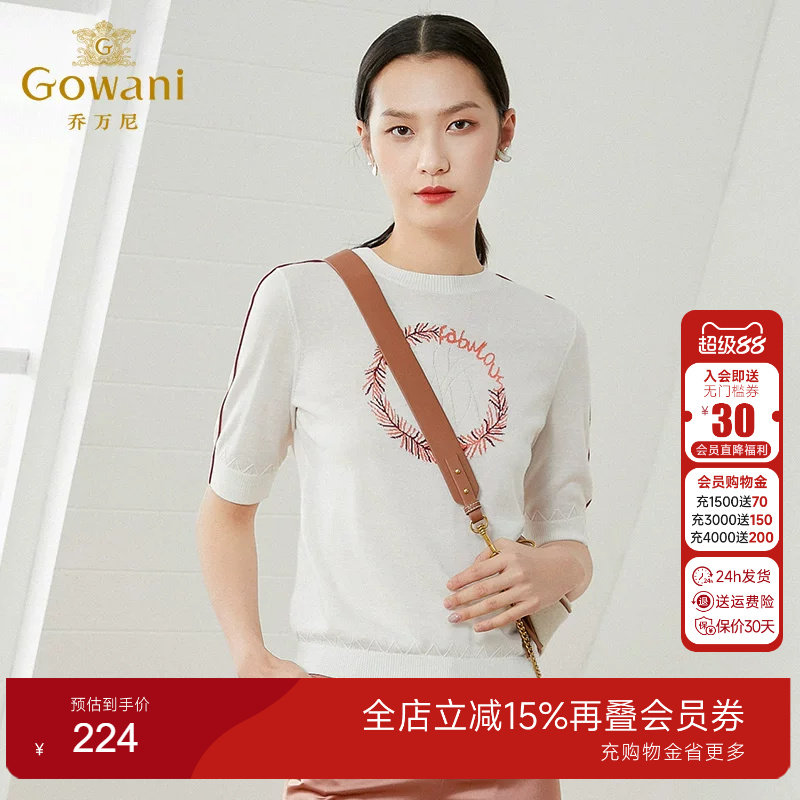 乔万尼新款冰丝打底大码针织衫