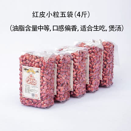 2024年听言花生米生新货山东农家孕妇花生仁餐饮红皮小粒4斤