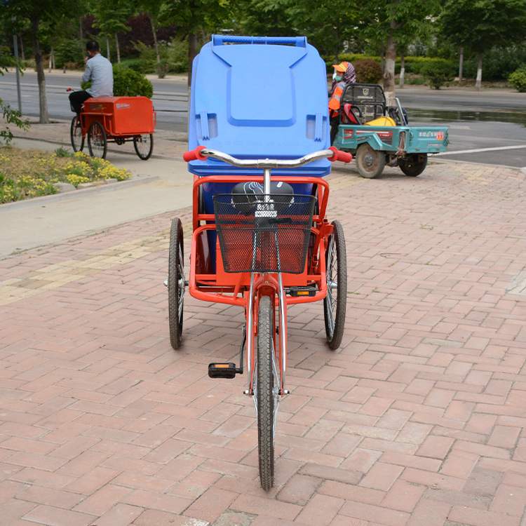环卫车 手推垃圾车 人力三轮车 半封闭后斗 户外垃圾保洁车