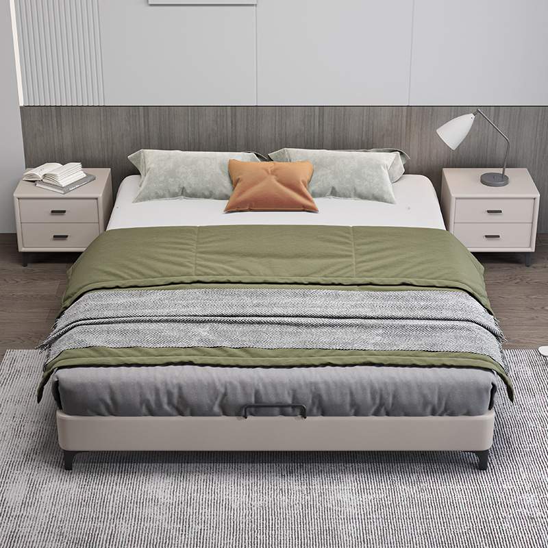 全实木榻榻米无床头排骨架床架单双人矮床1.5m卧室中小户型齐边床