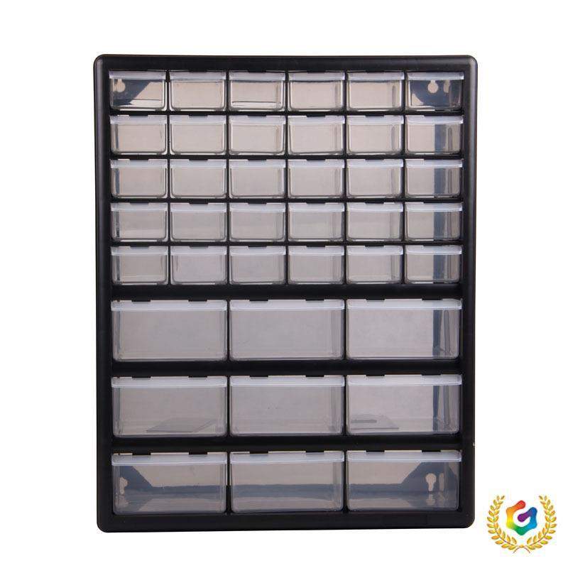 ?简约壁挂式桌面收纳箱耐用分格长方形零件置物架抽屉式多层整理