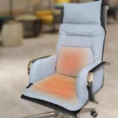 加热坐垫 发热坐垫可坐可躺12v热椅垫 办公室腰靠坐垫靠垫一体冬季