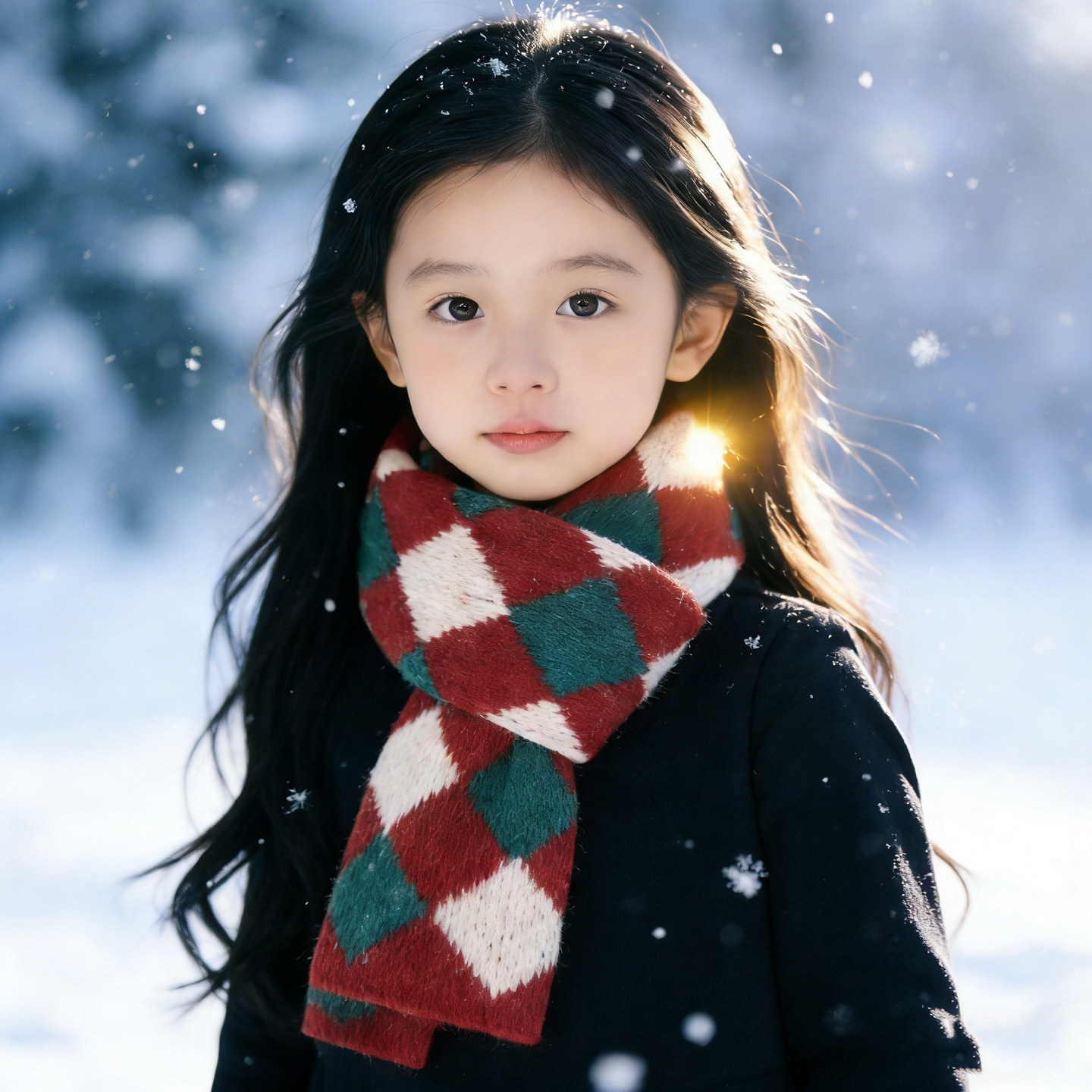 儿童复古针织围巾红色秋冬保暖毛线宝宝围脖男女童圣诞新年节日款,童装/婴儿装/亲子装,围巾,淘宝优惠券,粉丝福利购,淘宝优惠卷