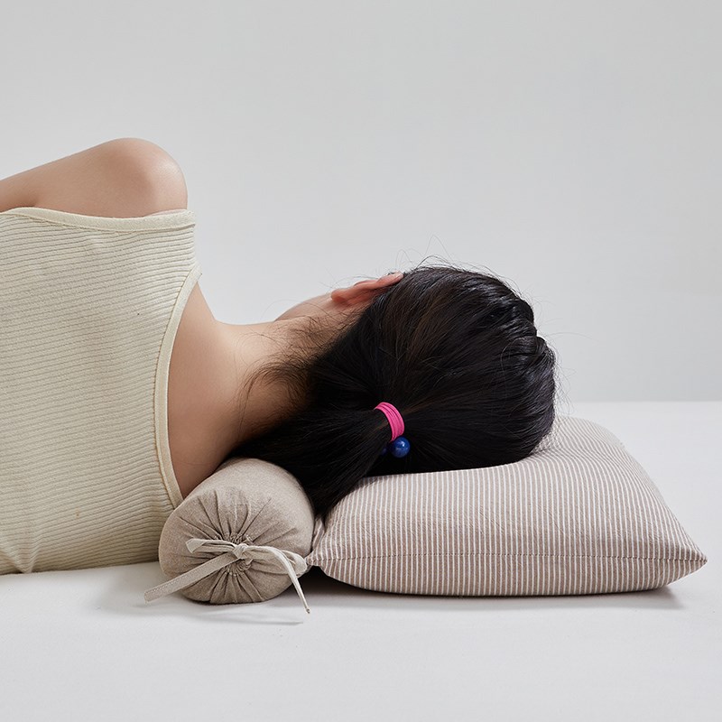 荞麦颈椎枕助睡眠睡觉专用枕头护颈枕劲椎圆柱枕圆枕护颈椎非修复