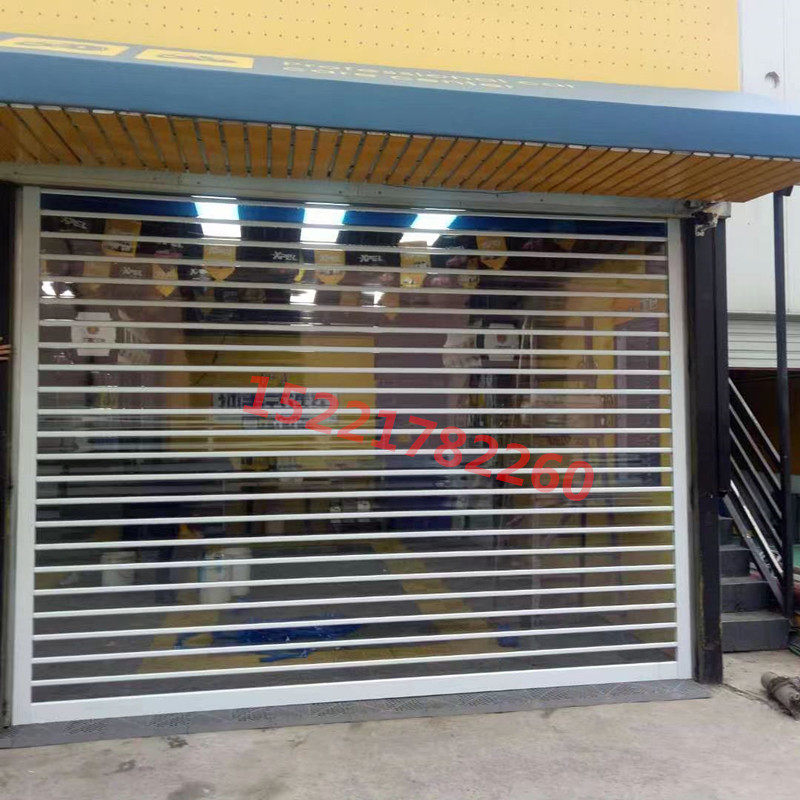 水晶折叠门洗车房铝合金pvc侧拉左右推拉维修商铺商场卷帘