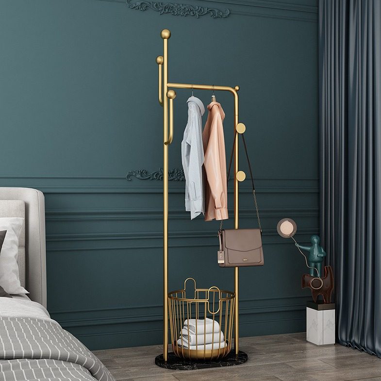 轻奢衣帽架卧室落地衣架客厅简约置物架酒店民宿大理石挂衣架批发