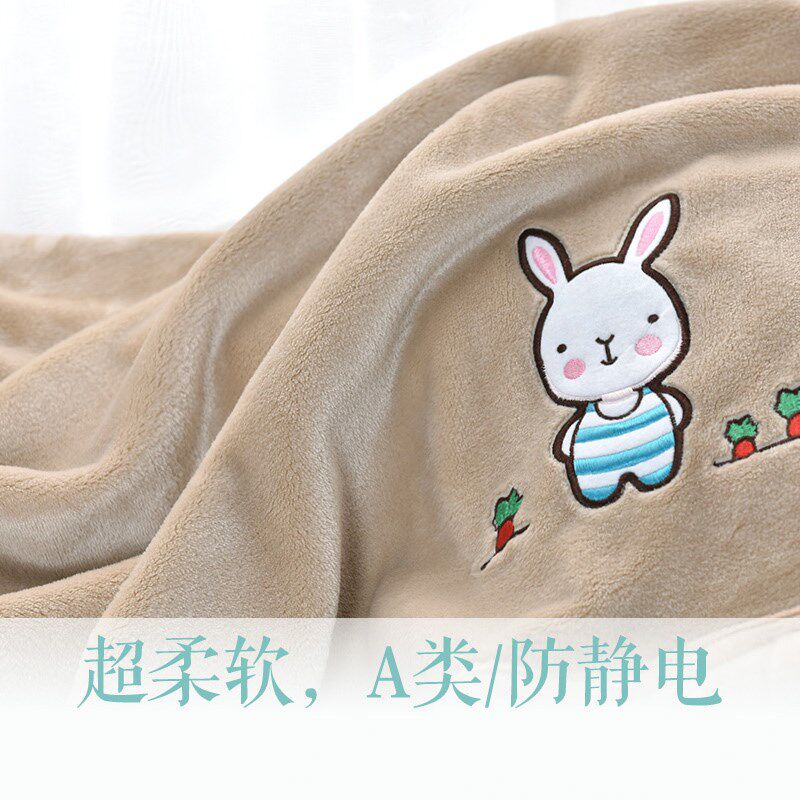 上班折叠家用盖腿睡觉图书馆车上小被子单人烤火婴儿床小毛毯