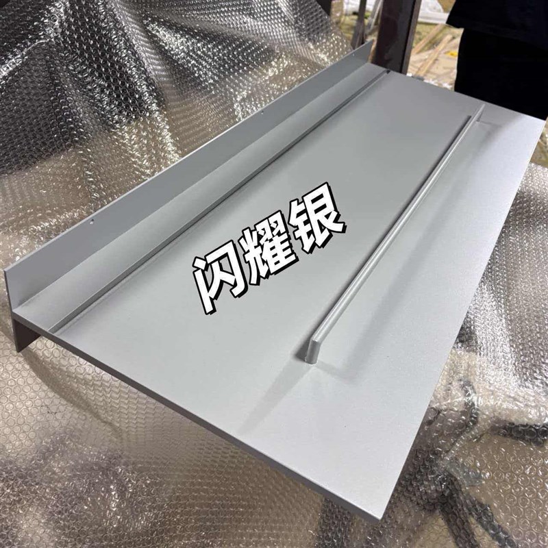 定制不锈钢层板实心钢板柜嵌入式弧形哑光金属置物架灯带支持定制