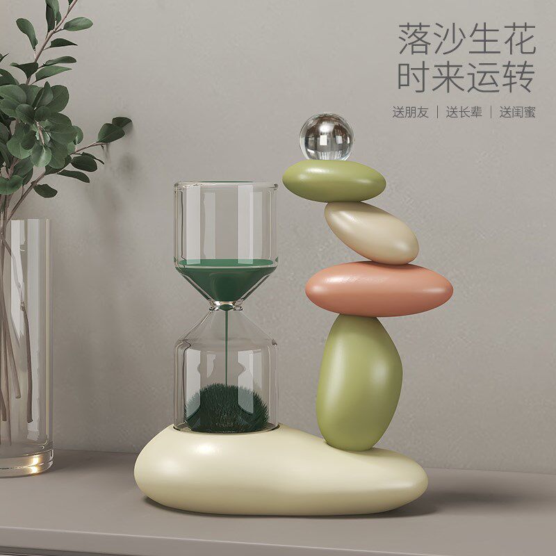 时来运转磁力沙漏桌面摆件办公室装饰品工位情绪治愈解压创意礼品