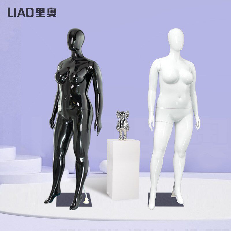 大码模特服装店电镀女全身肥胖模特道具出口人台展示架假人体架子