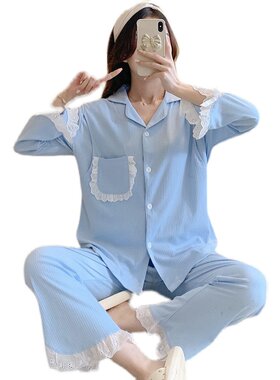 夏季薄款月子服孕妇睡衣春秋产后喂奶4月透气坐月子5哺乳期开衫装