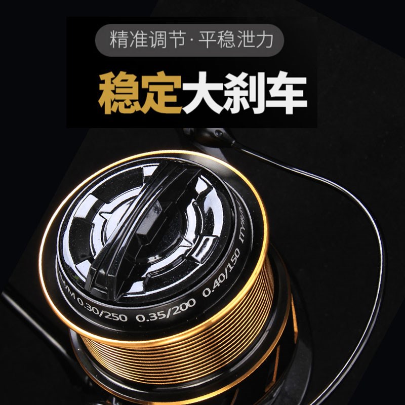 远投轮渔轮锚鱼卷线器全金属15轴鱼轮海竿轮8000-12000型深浅线杯
