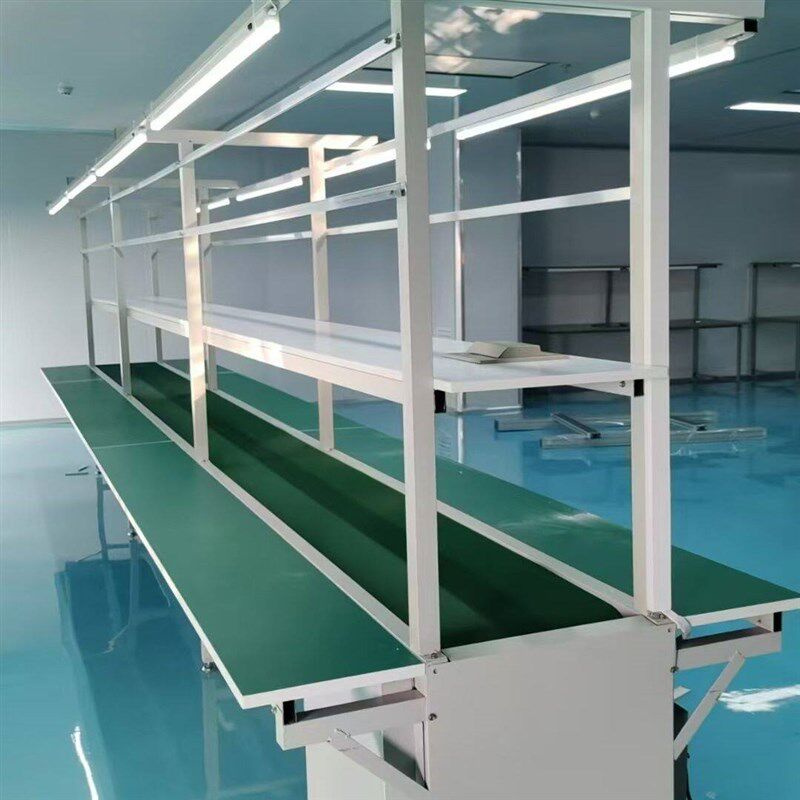 工厂流水线输送带传送机自动化插件线车间装配生产线防静电工作台