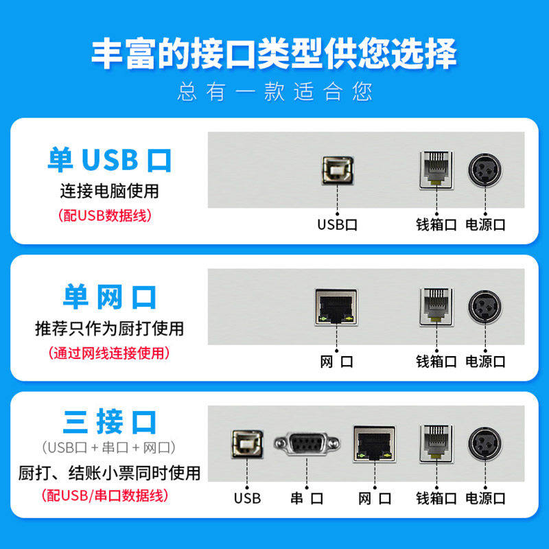 爱宝A-8007热敏打印机 80mm餐饮外卖超市收银小票机厨房打印机