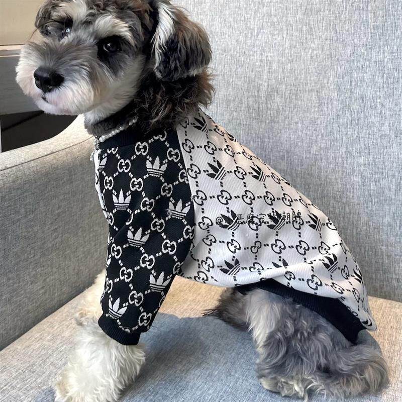 2025秋冬新款宠物卫衣大型犬拼接厚大狗衣服金毛巨贵萨摩泰迪两色