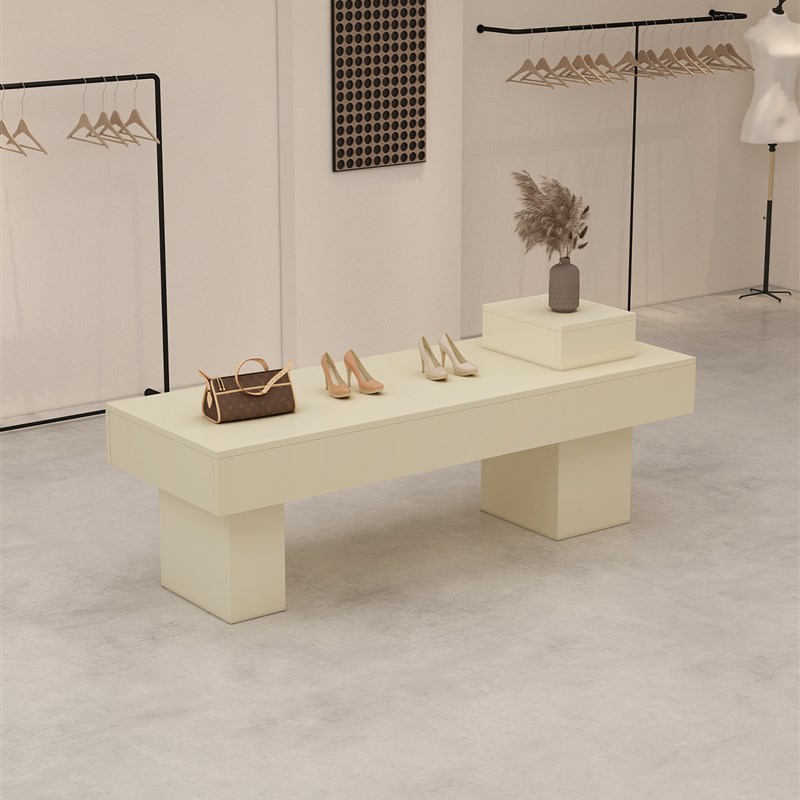 中岛展示台服装店展示桌中间饰品置物储物柜鞋包女装店陈列流水台