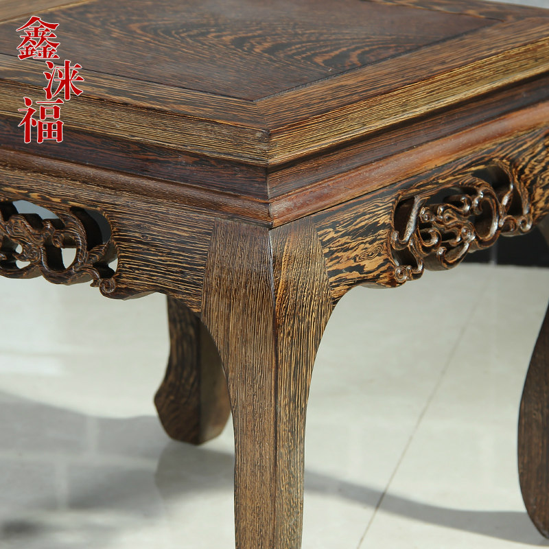 中式实木小方桌凳换鞋茶几休闲阳台棋牌桌鸡翅木茶台茶桌红木