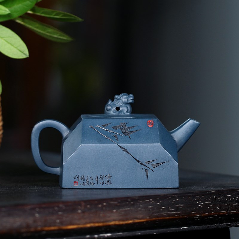 宜兴紫砂壶纯手工紫砂茶具四方器民国绿泥茶壶杯泡茶家用套装