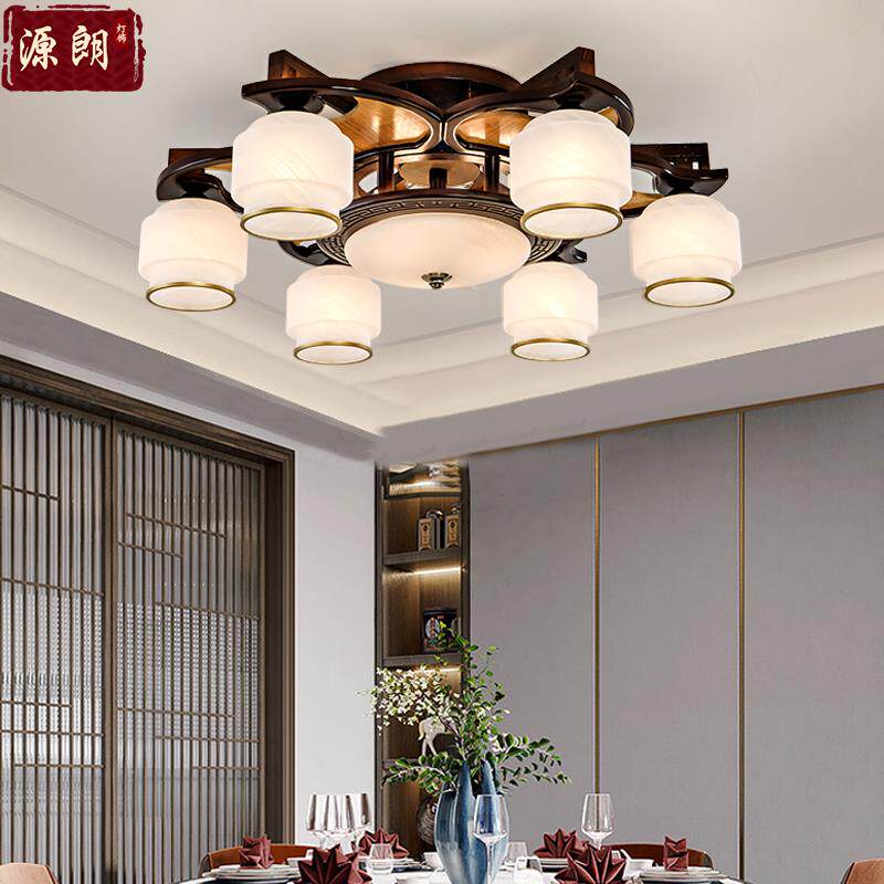 新中式客厅灯实木彷古典2023大厅吸顶灯卧室饭厅书房中国风灯具具