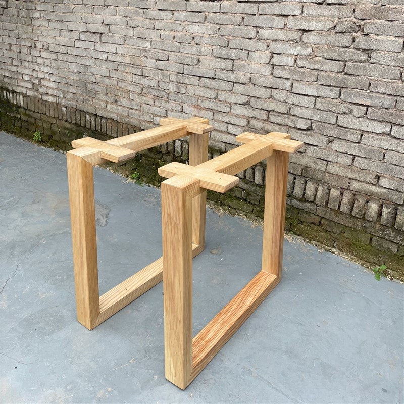 白蜡木实木大板支架脚架 茶几脚架现代简约风格 可客制化木桌腿支