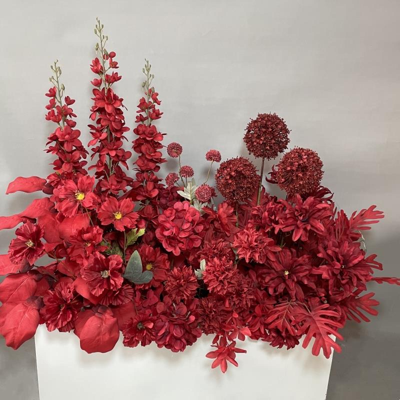 新款婚礼千代兰高端地排花成品花艺舞台布置装饰引路花秀场风婚庆