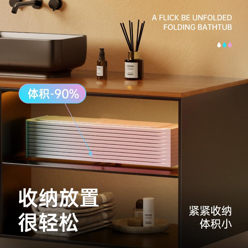 泡澡桶大人儿童沐浴桶免安装折叠浴桶家用婴儿游泳加高洗澡桶图片