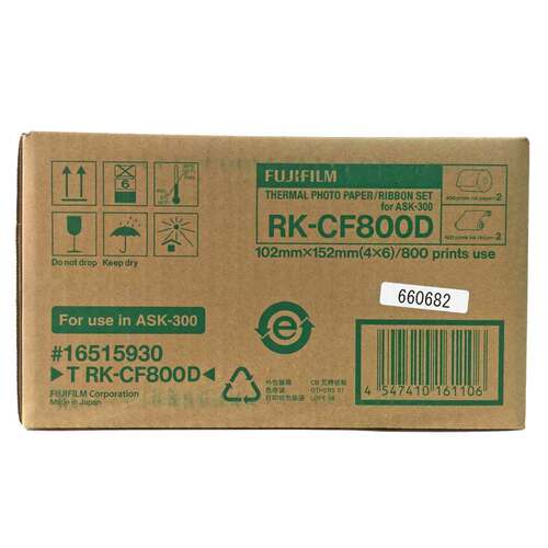富士ASK300相纸相片纸热升华打印机专用纸4X6寸2卷800张正品包邮