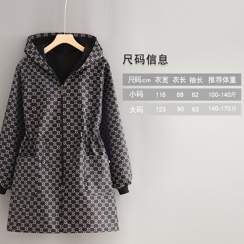 姜妍同款罩衣女新款冬季加绒加厚长袖围裙防水防风保暖工作服外套