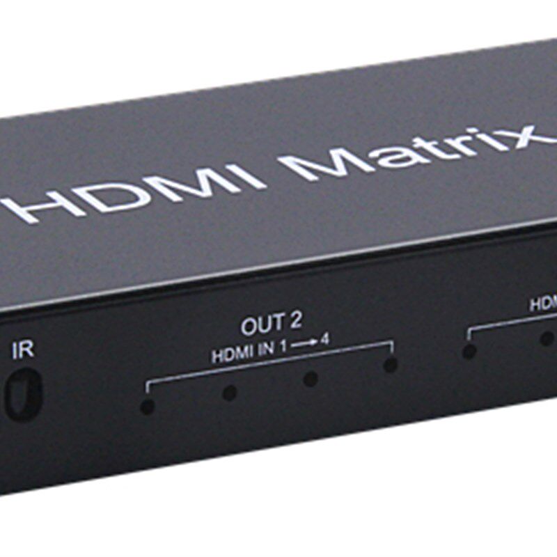 hdmi分配器4进2出 4K切换器矩阵电脑电视高清四进二带 音频分离3D