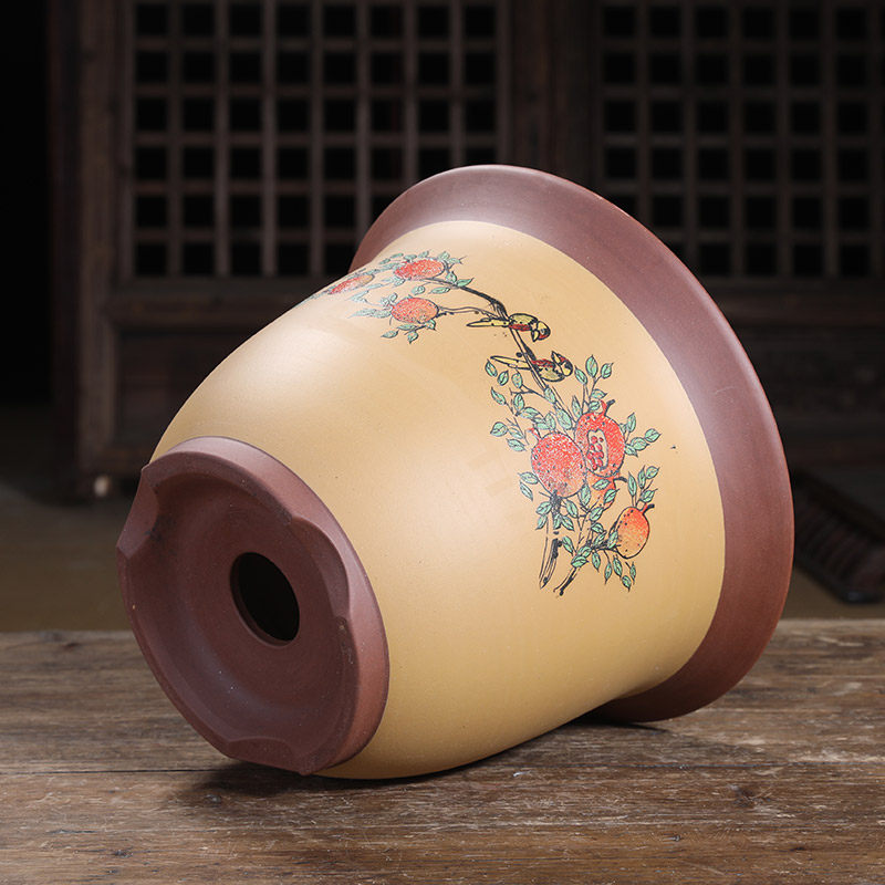 紫砂花盆大口径兰花盆种树盆桂花茶花树家用特大庭院落地陶瓷花盆
