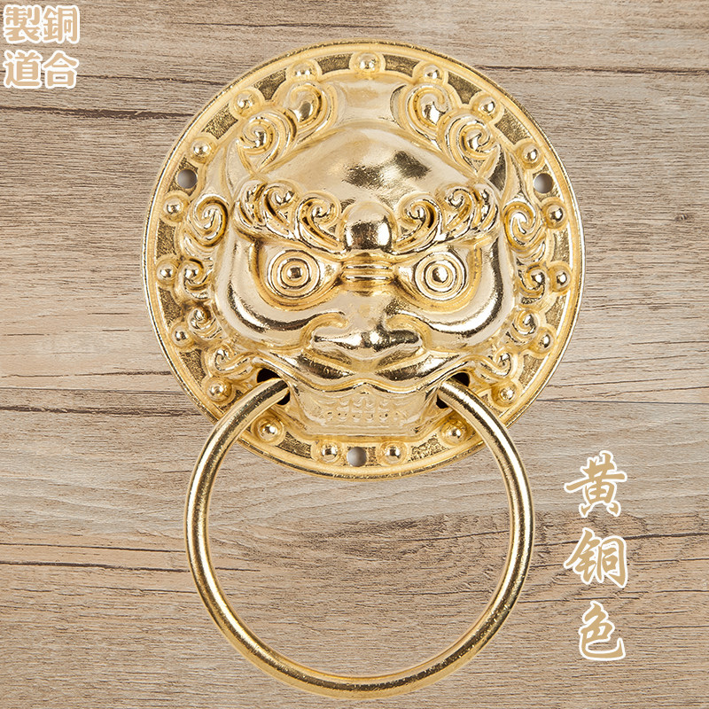 包邮中式门环兽头虎头纯铜拉手狮子头仿古大门环拉环装饰铜配件