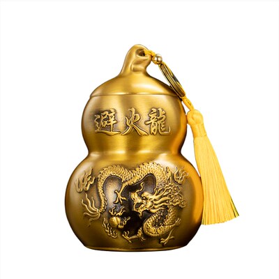 铜避火龙瓶子 厨房在西北角 解决乾卦火烧天门 铜避火龙葫芦摆件