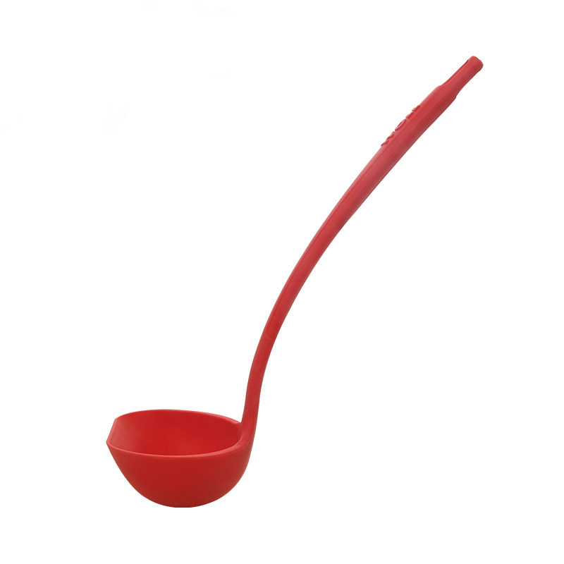 WOLL硅胶汤勺家用大号勺子不粘锅专用长柄锅勺耐高温厨房防漏勺子