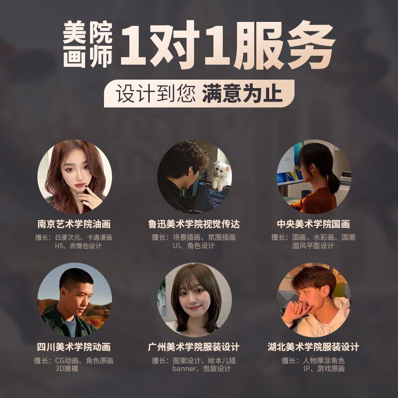 手绘插画设计代画定制卡通人物头像Q版商业漫画包装海报国潮绘本