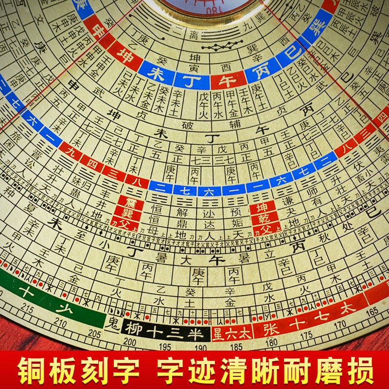 激光罗盘高精度专业十字红外线三元三合综合指南针随身红木色罗经