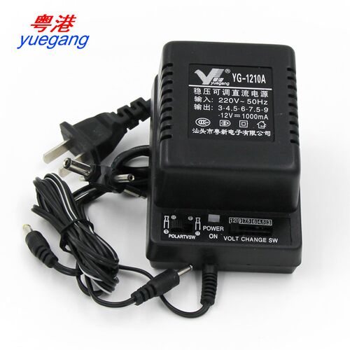 直流稳压可调3V4.5V6V9V12V可调电源适配器收音机复读机1A点读机
